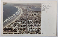 Mission and Pacific Beach Aerial Photo San Diego California Chrome Postcard C9 picture