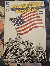 JUSTICE LEAGUE OF AMERICA 1 BLACK & WHITE PROMOTIONAL VARIANT (2013, DC COMICS) picture