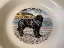 Vintage Black Newfoundland Dog Ashtray 22 Kt Trim Ashtray picture