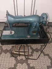 Vintage Super Deluxe Precision Sewing Machine Teal picture