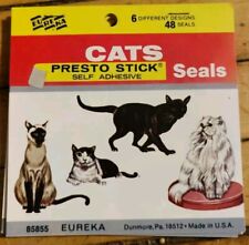 Vintage Eureka Presto Cats Stickers Full Book RARE picture