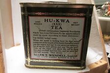 vintage tin Hu Kwa Tea Mark wendell boston,Mass  1#  5