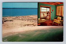 Pensacola Beach FL- Florida, Surf N Sand Cottages Antique Vintage c1956 Postcard picture