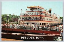 Postcard IA Iowa Dubuque Casino Belle Passenger Vessel On Mississippi UNP B4 picture