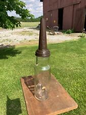 Standard Oil Of Indiana Polarine Quart Embossed Oil Bottle With Spout No chips picture