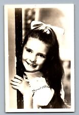 C.1940 RPPC MARGARET O'BRIEN, CHILD STAR ACTRESS, MGM, AWARD STOLEN Postcard P7 picture