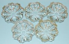 Set of 5 Vtg Glass Ash Trays Coasters 3” picture