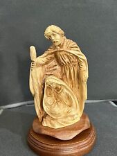 Beautifully Handcrafted Olive Wood Holy Family Statue From Holy Land Bethlehem picture