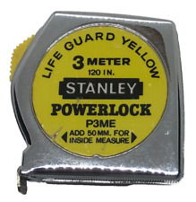 Vintage STANLEY 3 Meter Powerlock Tape Measure Life Guard Yellow P3ME USA picture