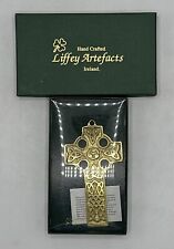 Liffey Artefacts - Celtic Cross Brass Wall Hanging St. Patrick's Day picture