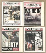4 LOT: New York Post, Florida Edition (April 3, 6, 10, & 12, 2003) Iraq Invasion picture