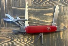 Vintage Victorinox Fieldmaster 91mm Swiss Army Knife Red Old Style Scissors picture