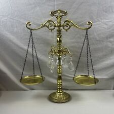 Vintage Crystal Scales of Justice Hollywood Regency Law Office Decor Mid Century picture
