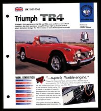 Triumph TR4 (UK 1961-1967) Spec Sheet 1998 HOT CARS Sports Cars #3.68 picture