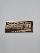 Chesapeake Court Cottages Havre De Grace Maryland Full Cover Matchbook Cover picture