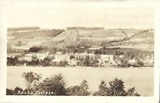 1926 aerial view of Keuka College, Keuka NY, lake, farms;  nice old RPPC picture