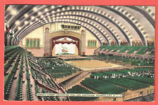 WORLD’S LARGEST CONVENTION HALL and AUDITORIUM, ATLANTIC CITY, N.J. –1940s Linen picture