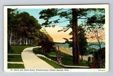 Harbor Springs MI-Michigan, Wequetonsing, Shoreline, c1943 Vintage Postcard picture