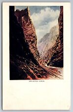 Approaching Bridge On Track In Royal Gorge CO C1910's Embossed Postcard T24 picture