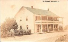 RPPC Livonia Pennsylvania Stovers Hotel early 1900s picture