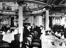 The dining room aboard the British SS 'Lusitania' 1909 OLD PHOTO picture