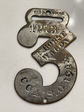 VINTAGE 1913 COLUMBUS OHIO ONE 1 HORSE WAGON HARNESS BRIDAL TAG PLATE #1273 picture