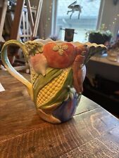 Vintage Fitz and Floyd FF 1986 1 3/4 Quart Ceramic Vegetable Water Pitcher picture