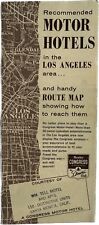 1957 Los Angeles California Motor Hotels Travel Souvenir Brochure & Area Map HTF picture