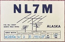 QSL Card - North Pole Alaska  NL7M 1981 Postcard picture