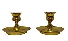 Set of Two Vintage Carolina Brass Co Candlesticks Candle Holders 2 3/4” picture