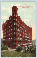 1910's BALTIMORE MARYLAND HOTEL RENNERT SARATOGA & LIBERTY STREETS POSTCARD picture