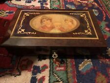 Vintage Edna Hibel Reuge 37 Note Music Box Tristesse Chopin With Key picture