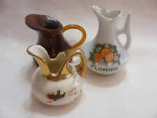 Vintage Souviner Pitchers Lot of 3 California Texas Florida picture