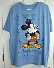 Disney Store Mickey Mouse Sketch T-SHIRT - Blue Size XL Model No. 1 Drawings picture