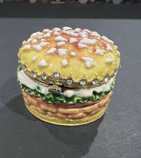 Loaded Cheeseburger Bejeweled Hinged Trinket/Jeweled  picture