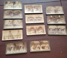 stereoscope cards. .13 pc lot of Japanese  1896 Excellent Condition  picture