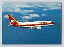 Aviation Airplane Postcard Air Belgium Airlines Boeing 737 Q 8 Midair Moskal B12 picture