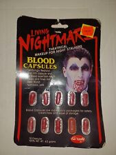 Vintage 1986 Living Nightmare Blood Capsules Fun World Halloween Vampire Monster picture