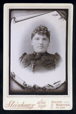 1890s GROTON, SOUTH DAKOTA - Scroll Cabinet Card  Henry Steinhauer Photographer  picture