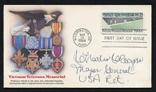Charles C. Rogers d1990 signed autograph auto FDC MOH Recipient US Army WWII BAS picture