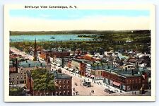 Postcard Bird's-eye View Canandaigua New York Business District picture