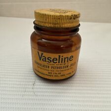 1950s 1960s Vaseline Petroleum Jelly Glass Jar Vintage picture