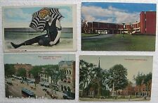 GREENFIELD MA 4 Antique Postcards The Common Main Street Hospital Beach Beauty picture