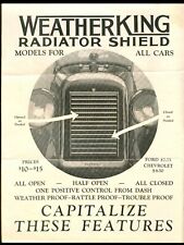 1925 AUTO MOBILE Radiator Shields SALES BROCHURE For CHEVY & FORD Long Island  picture