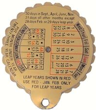Vintage 40s Baltimore MD Pharmacy Advertising Perpetual Calendar Pikesville picture