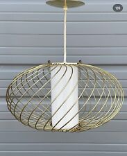 LOVELY MID CENTURY CAGE- Beautiful Diffuser SWIRL Shade  INSANE CONDITION picture