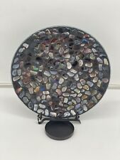 PartyLite AURORA MOSAIC Wall Sconce P90975 Iridescent Candle Glass Holder Plate picture