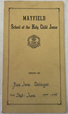 Vintage Mayfield School of the Holy Child Jesus Grade Report 1944-1945 picture