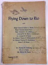 Flying Down To Rio National Geograpic With Military Signatures Aug 12-27 1946 picture