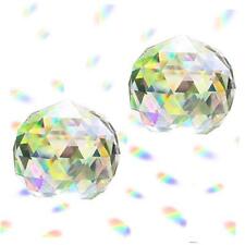 2 Pack Clear Cut Crystal Ball Prisms Glass Sphere Faceted 60mm /2.36inch, 2 pcs picture